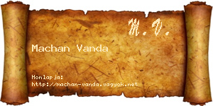 Machan Vanda névjegykártya